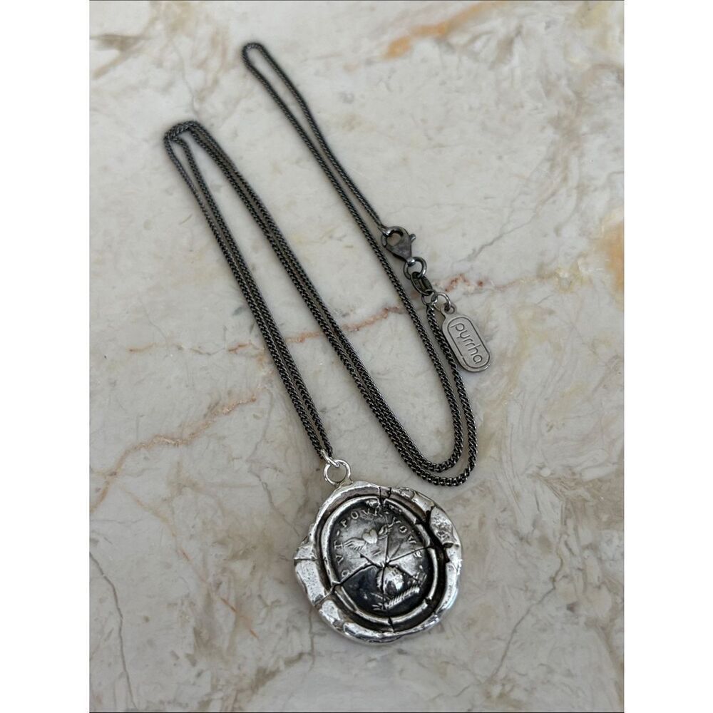 Pyrrha “Winged Heart” 925 Sterling Silver Talisman Necklace Rare Archived